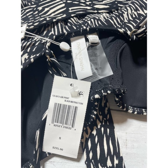 Jonathan Simkhai Noa Swim One Piece Swimsuit Printed Black Underwire Belted S - Picture 9 of 12